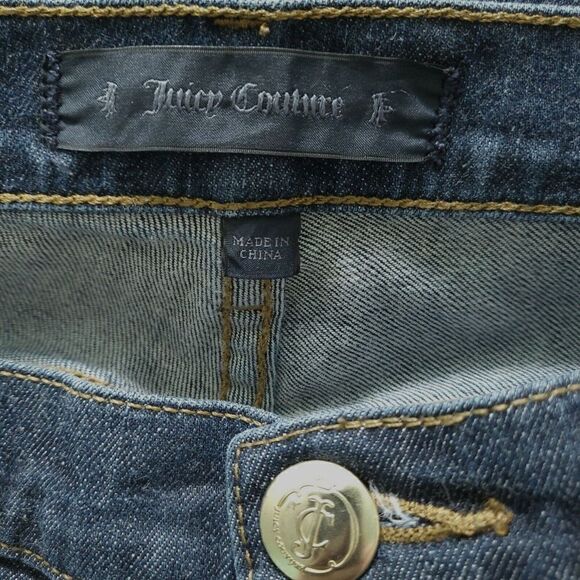Juicy Couture Med-Dark Wash Skinny Jeans Women’s Size 29 Stretch - Picture 7 of 8